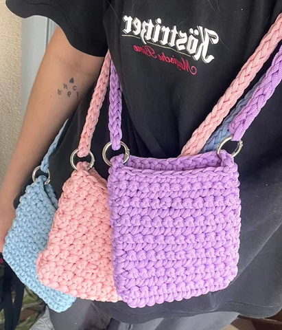 Мини сумочки связанные из шнура на весну-лето 2026 - Мужская одежда в Ставрополь