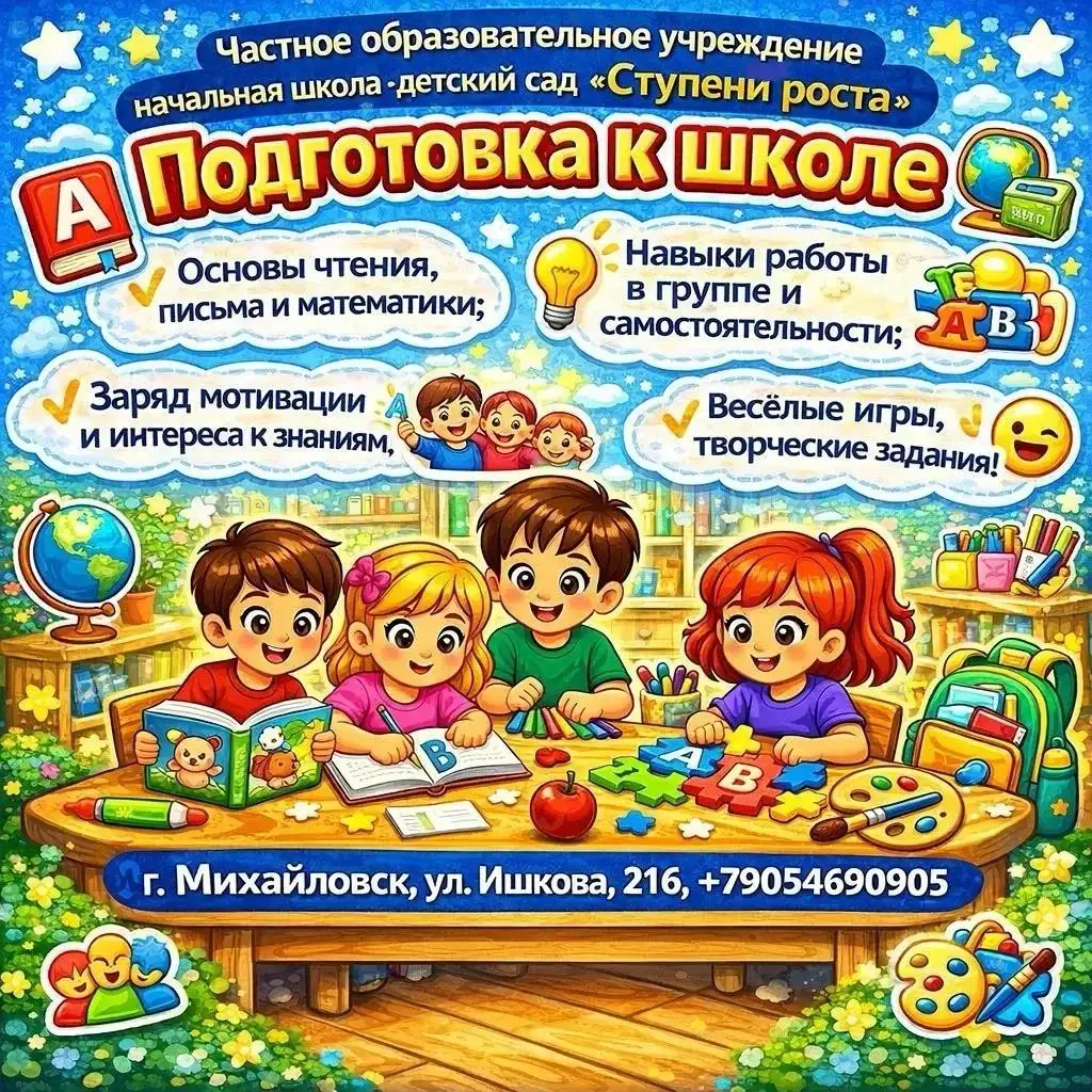 Курс подготовки к школе для детей - Образовательные услуги (Услуги) в Михайловск