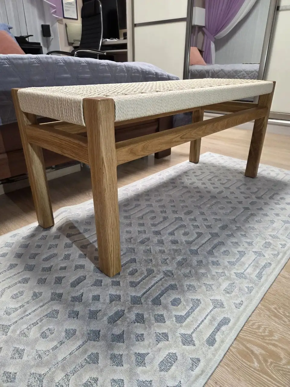 Стильная банкетка ручной работы из натурального дуба - Мебель (Для дома и дачи) в Ставрополь