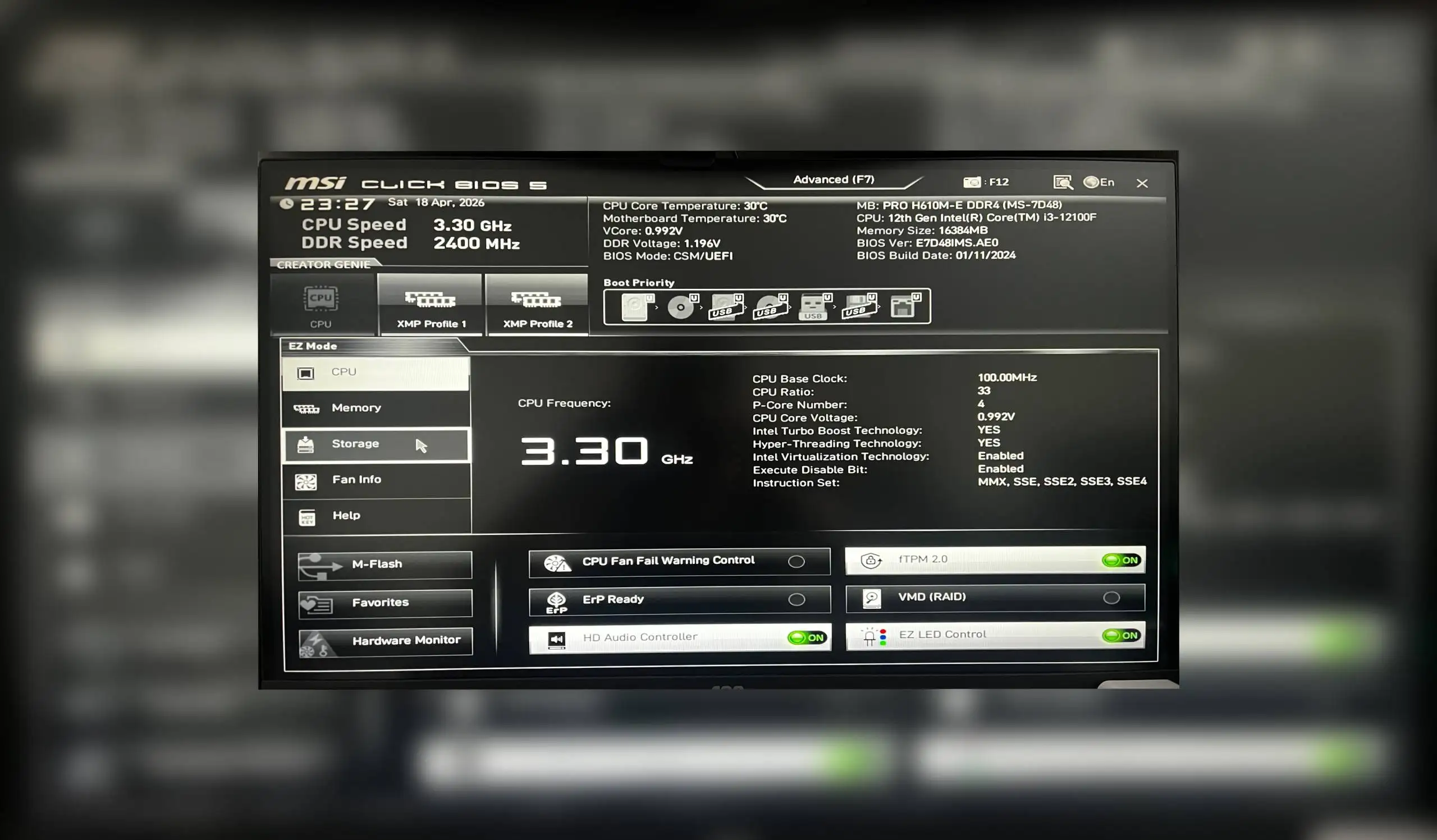 MSI PRO H610M-E DDR4 Материнская плата б/у - Комплектующие (Электроника) в Ставрополь