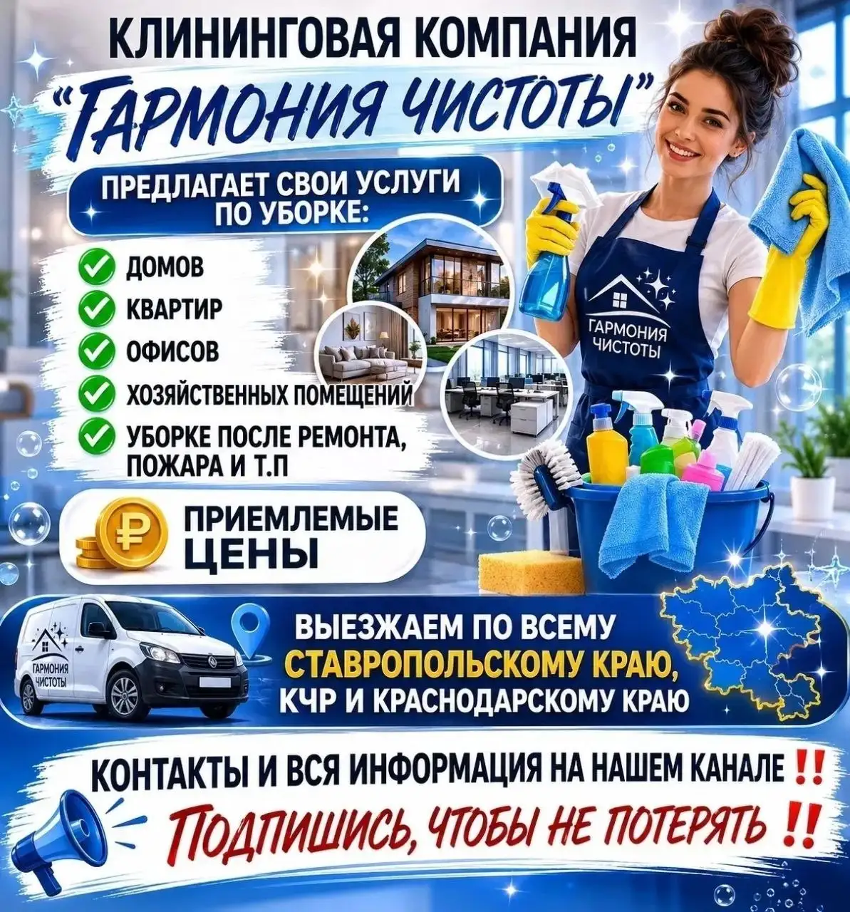 Гармония Чистоты - Услуги по уборке - Клининговые услуги (Услуги) в Ставрополь