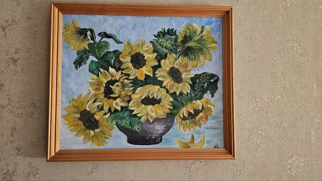 Картина с рамкой Подсолнухи, 65x55 см - частное объявление в Ставрополь