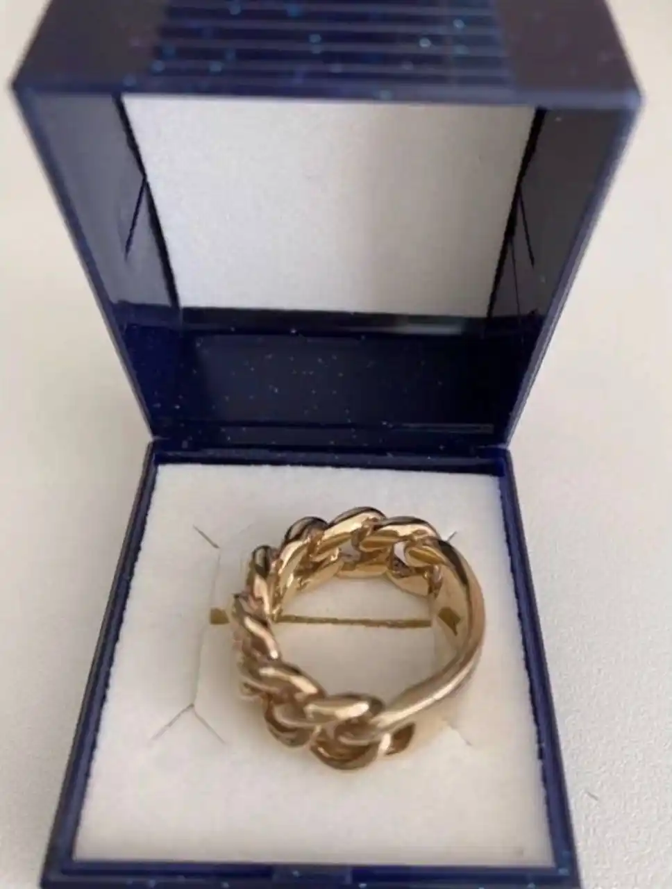 Серебряное позолоченное кольцо