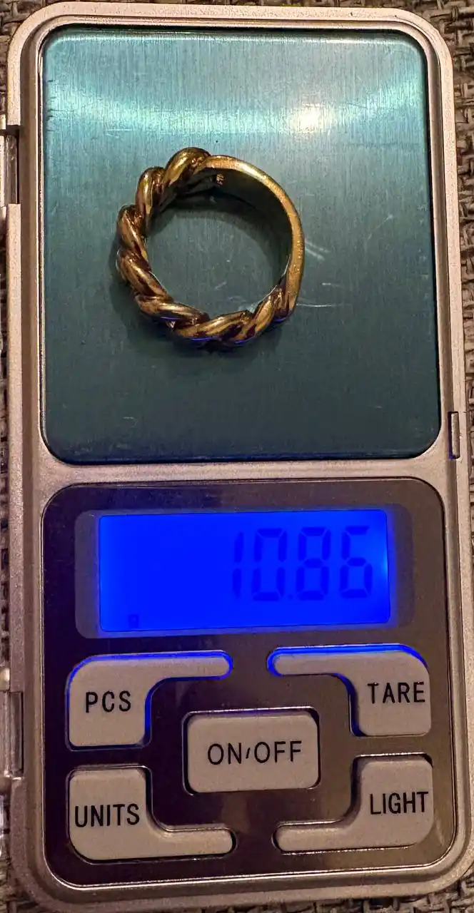 Серебряное позолоченное кольцо