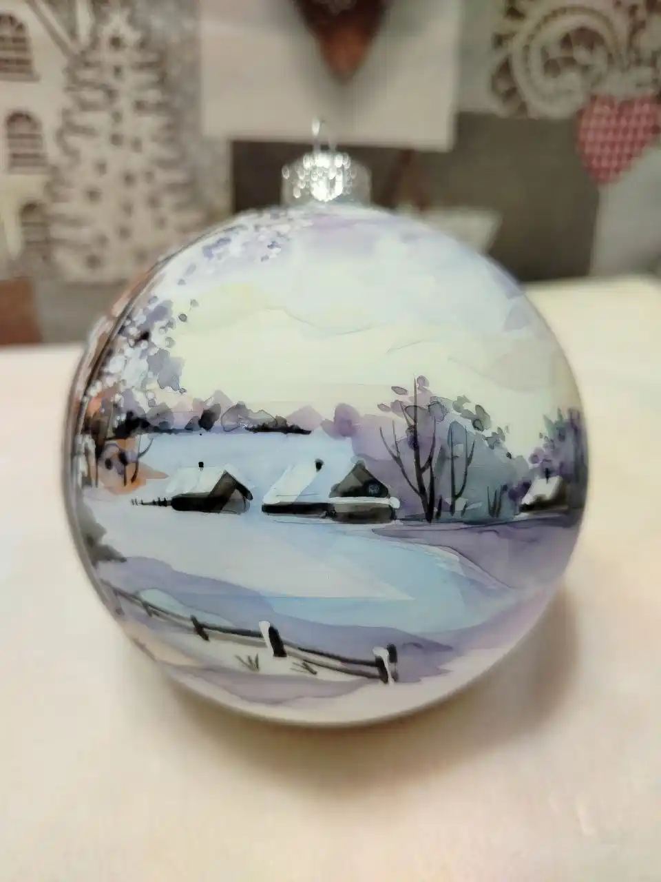 Стекло с круговой росписью