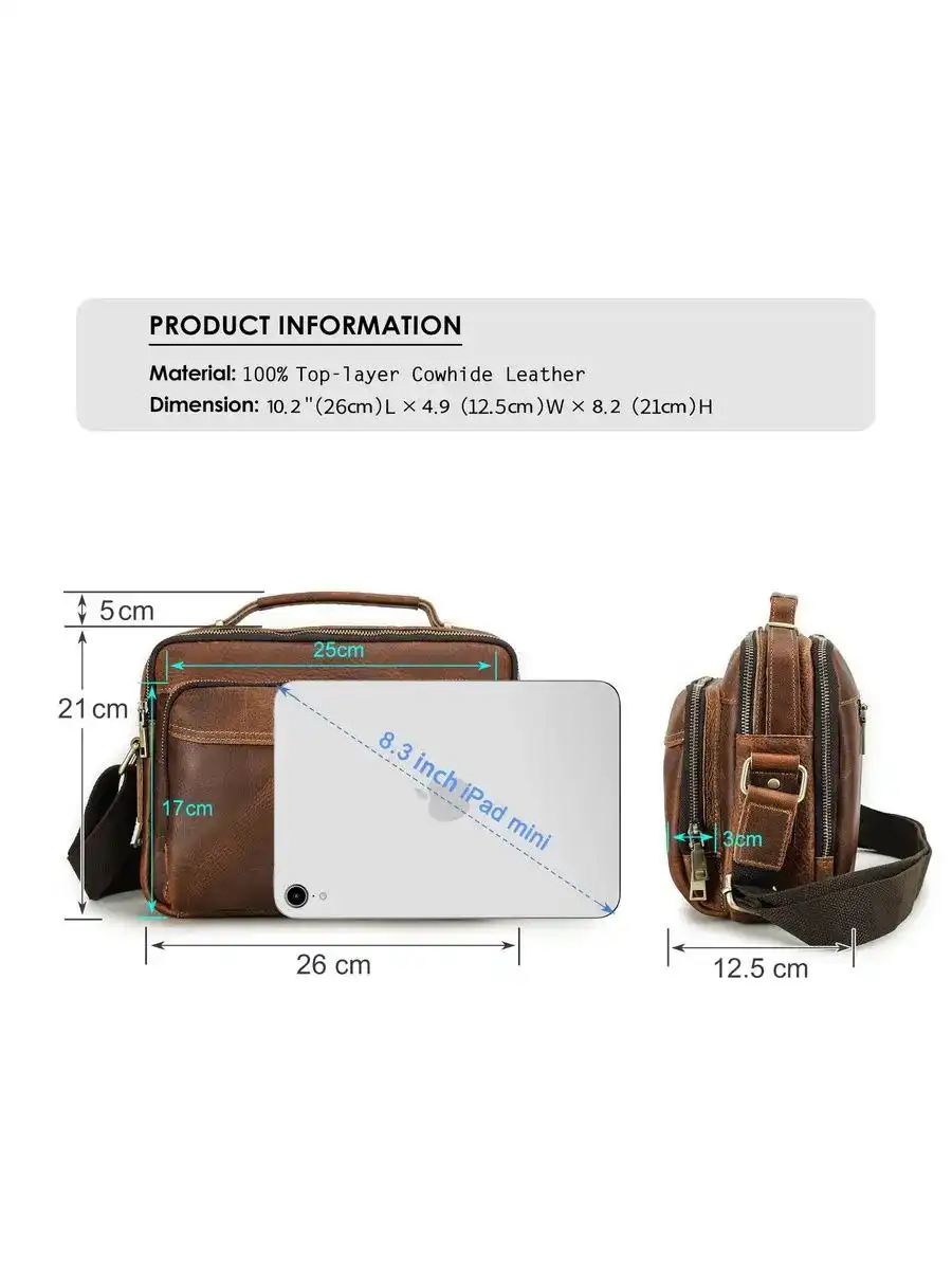 Кожаная барсетка новая