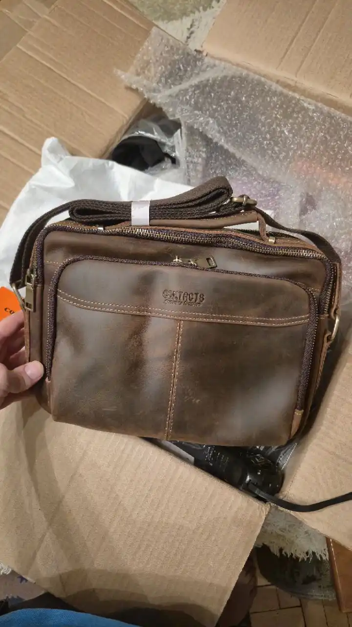 Кожаная барсетка новая