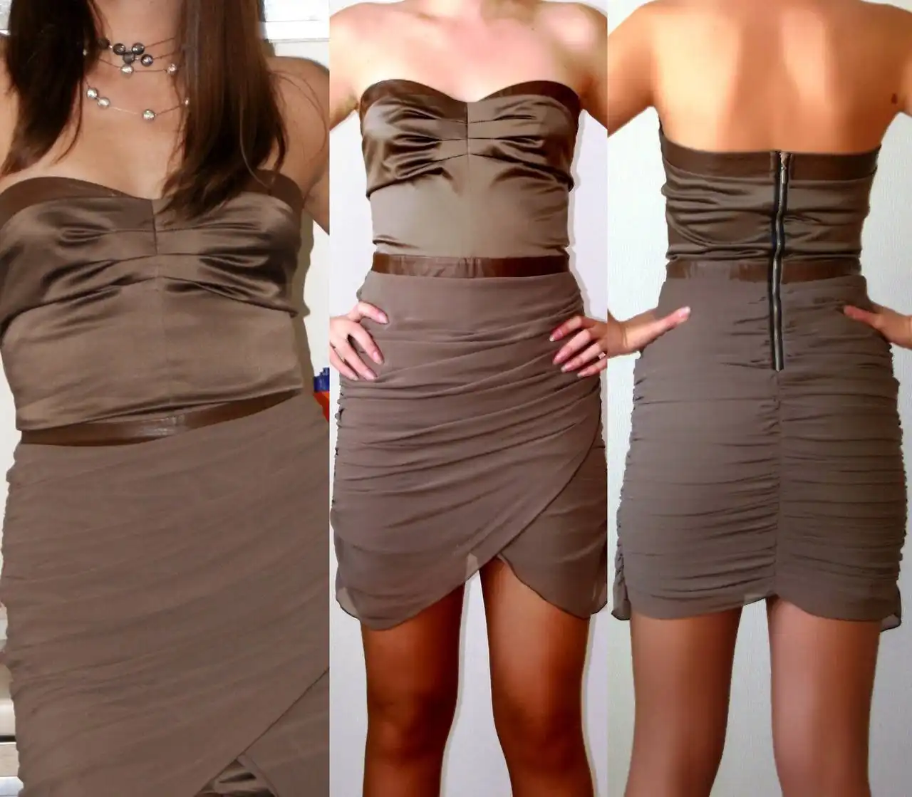 Вечернее платье Desperado London кофейного цвета