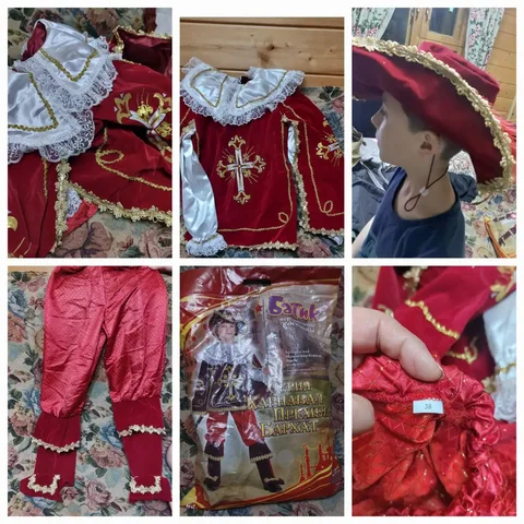 Карнавальный бархатный костюм мушкетера Короля бардо - Одежда в Балашиха