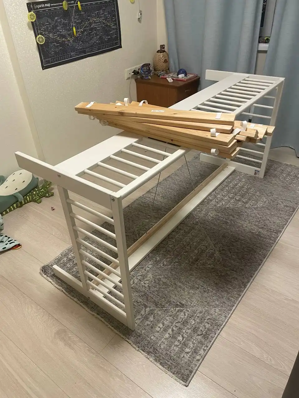 Детская кровать ИКЕА Гулливер с матрасом и бортиком - Мебель детская (Товары для детей) в Балашиха