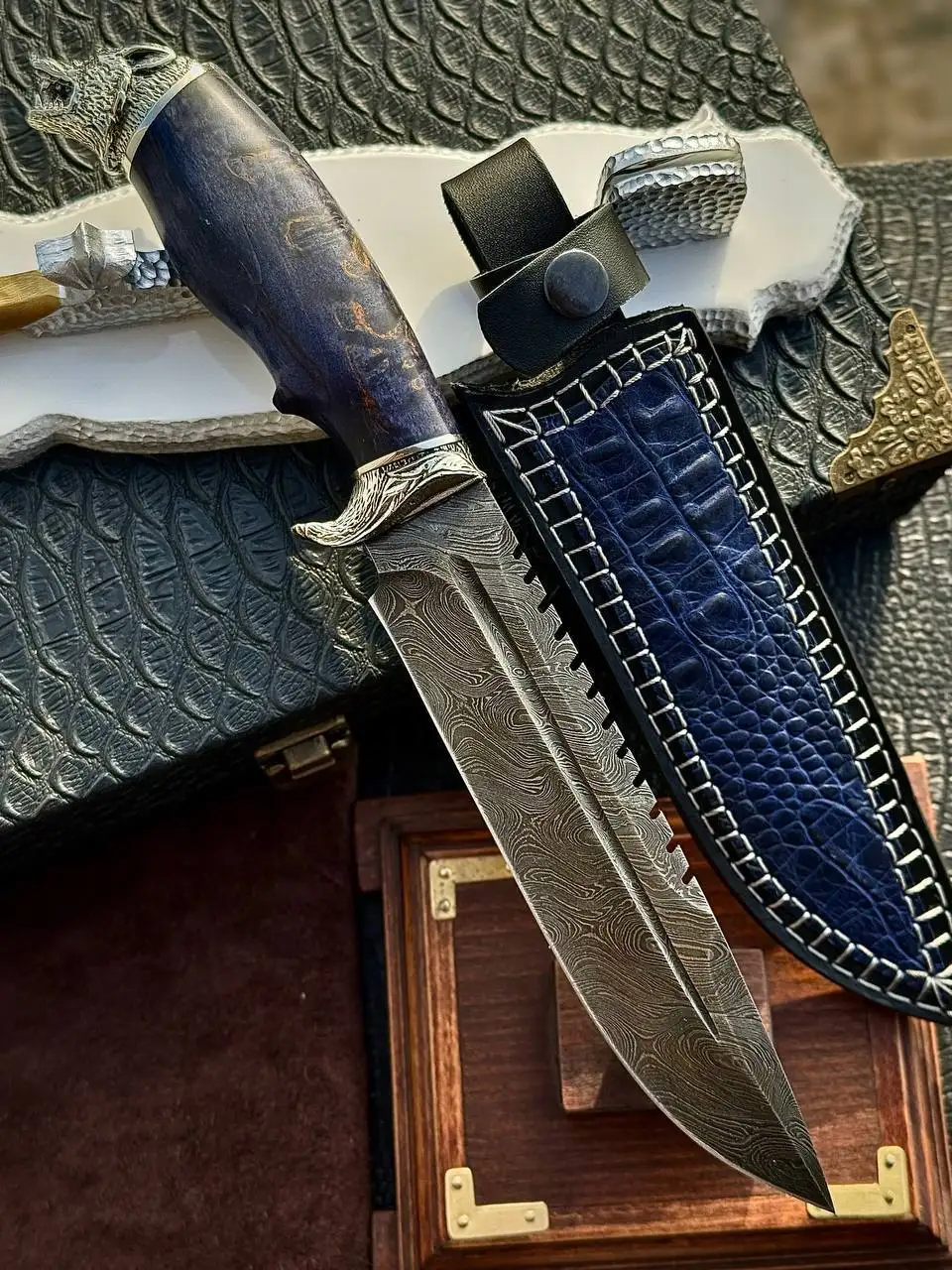 Бюджетные ножи из дамасской стали Волки - Ножи (Барахолка) в Махачкала