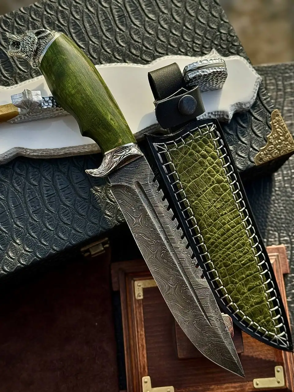 Бюджетные ножи из дамасской стали Волки - Ножи (Барахолка) в Махачкала