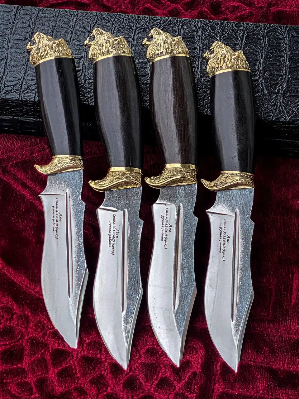 Нож 'Лев' из стали х12мф с кожаными ножнами - Ножи (Барахолка) в Махачкала