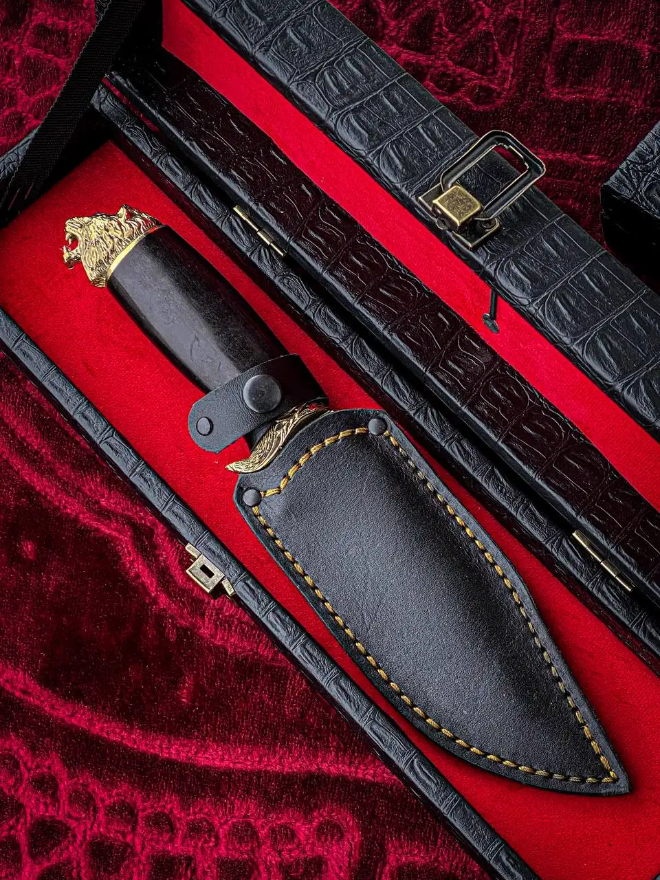 Нож 'Лев' из стали х12мф с кожаными ножнами - Ножи (Барахолка) в Махачкала