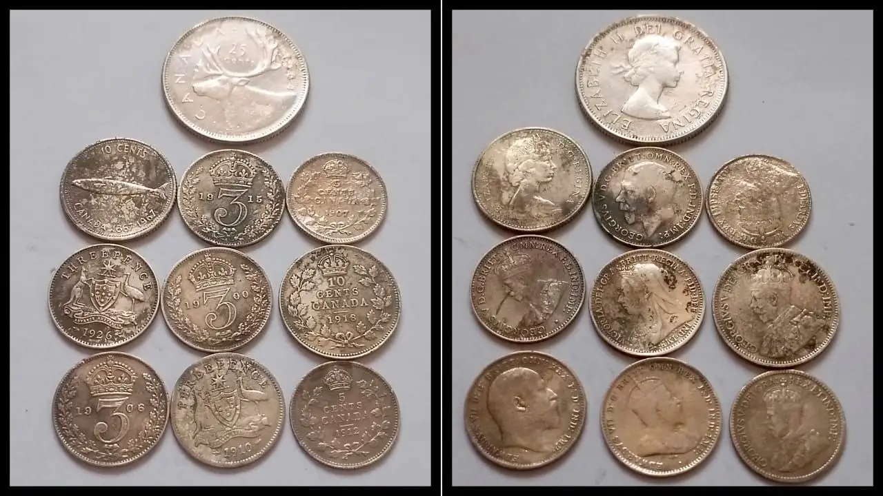 Оптовый лот из 10 старых серебряных монет Австралии, Англии и Канады - Коллекционирование (Барахолка) в Ростов-на-Дону