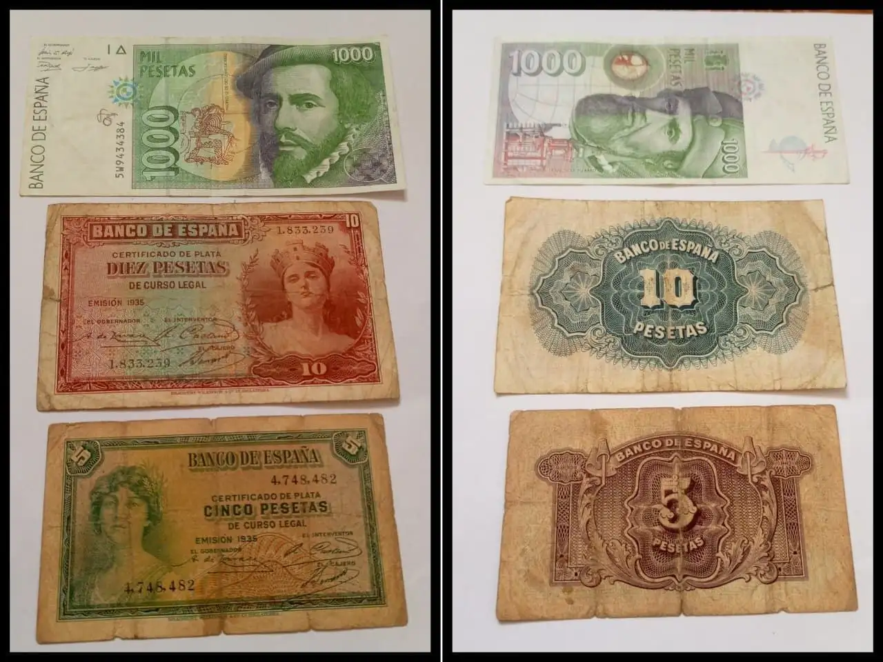 Старые банкноты Испании - Нумизматика/Бонистика (Хобби и отдых) в Ростов-на-Дону