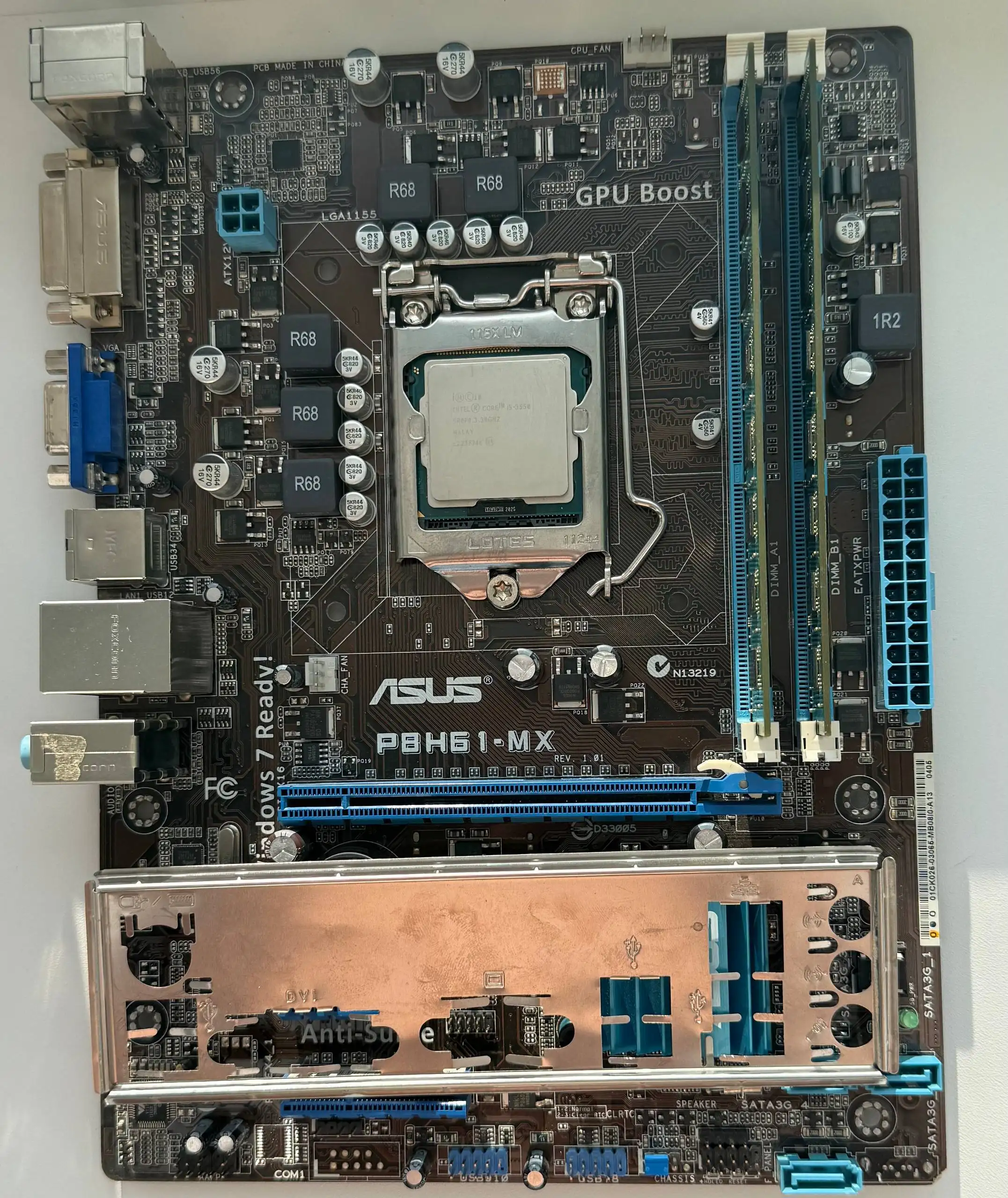 Комплект на сокете 1155 с процессором i5 3550 и памятью 8GB - Компьютерные комплектующие (Электроника) в Краснодар