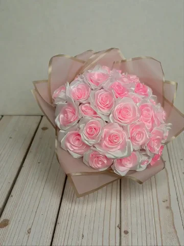 Букет из 31 атласной розы для декора - Лыжи в Самара