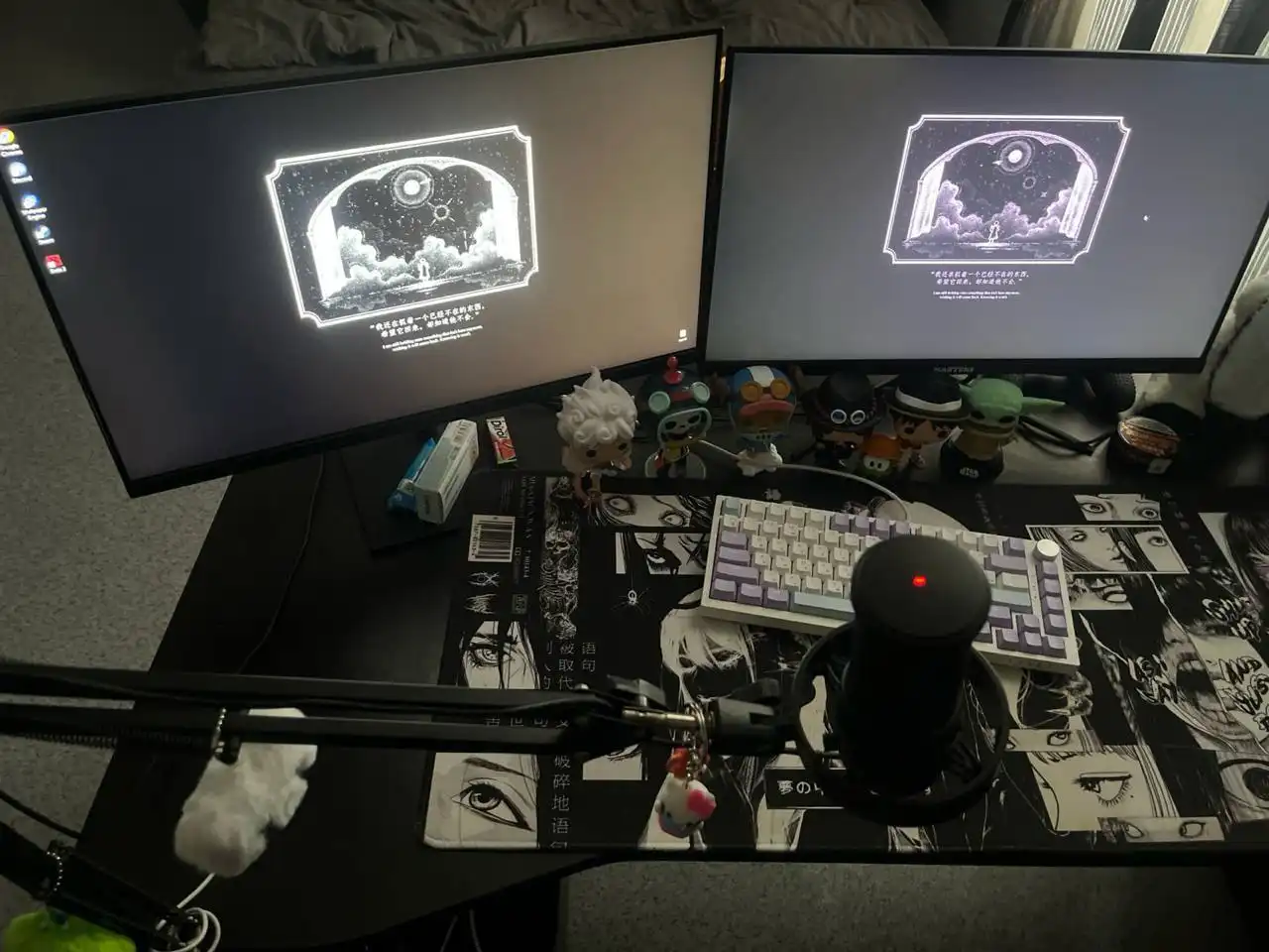 Игровой ПК с мониторами, клавиатурой и микрофоном - Компьютеры и комплектующие (Электроника) в Самара