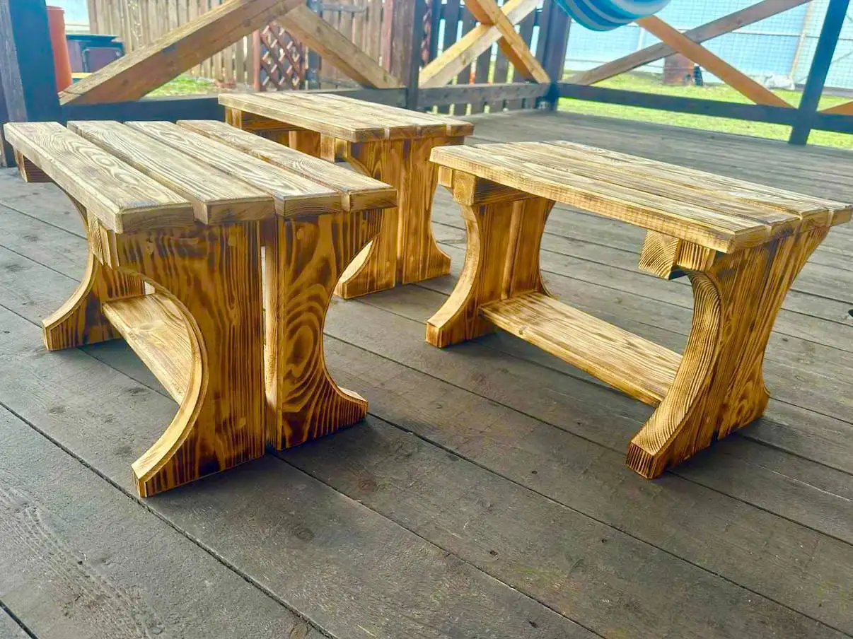 Скамейки из натурального дерева для сада или бани - Садовые скамейки (Для дома и дачи) в Самара