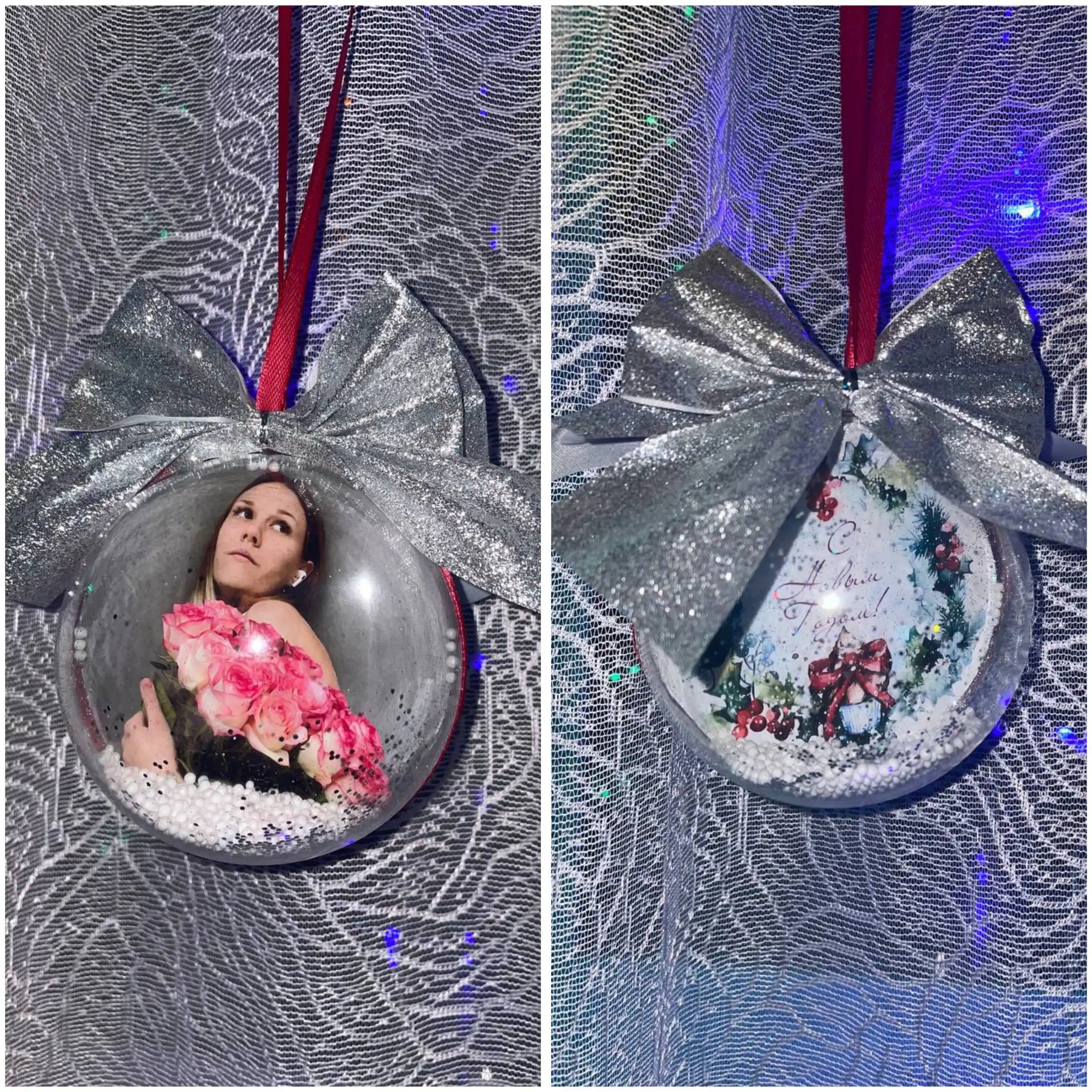 Ёлочные шары с фото на заказ