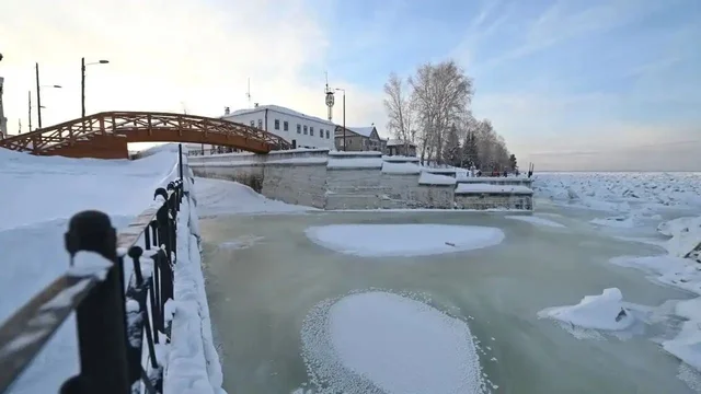 Зимний паводок в Енисейске - Барахолка в Енисейск