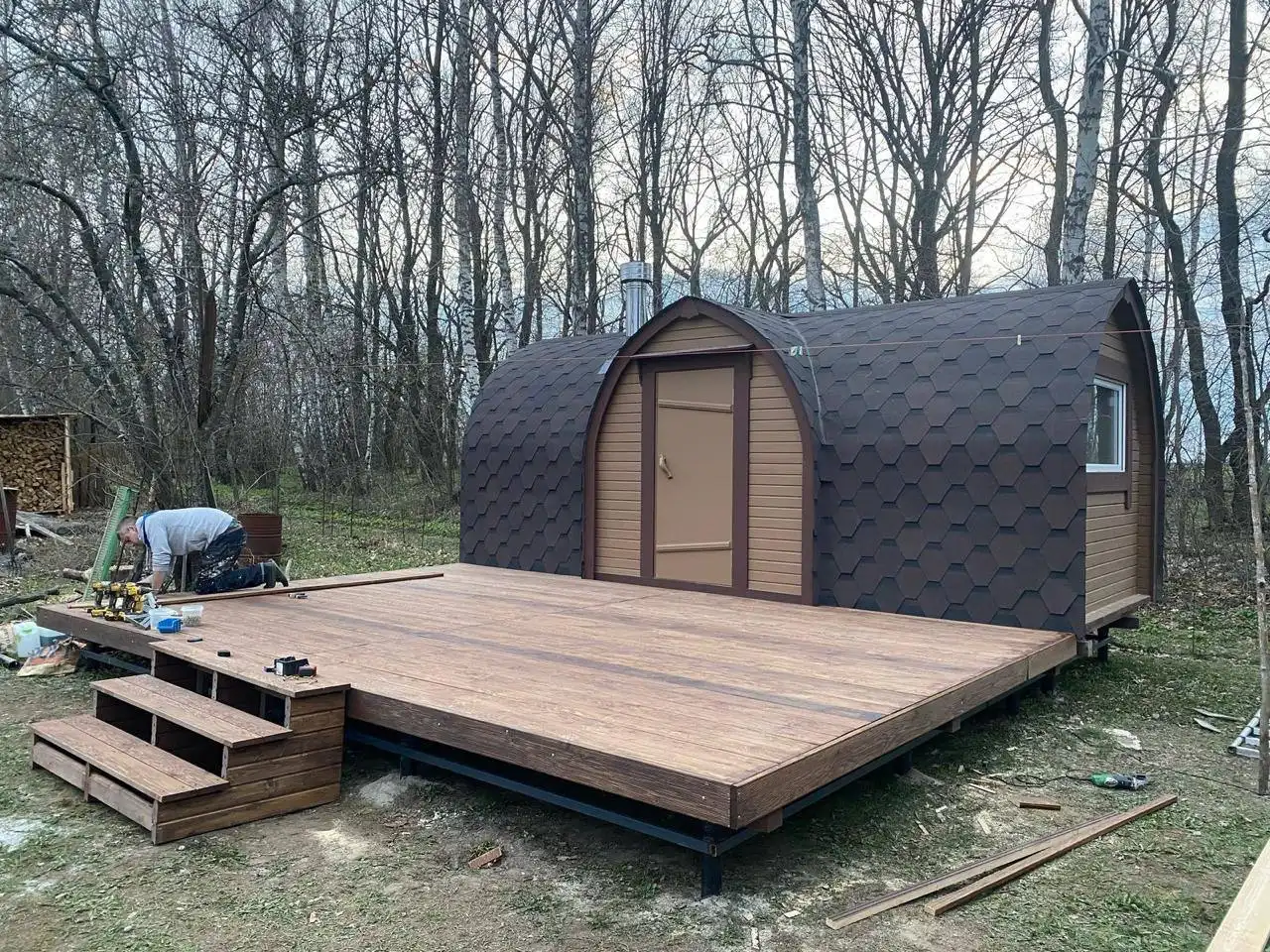 Баня-бочка под ключ в Москве и области - частное объявление в Дедовск