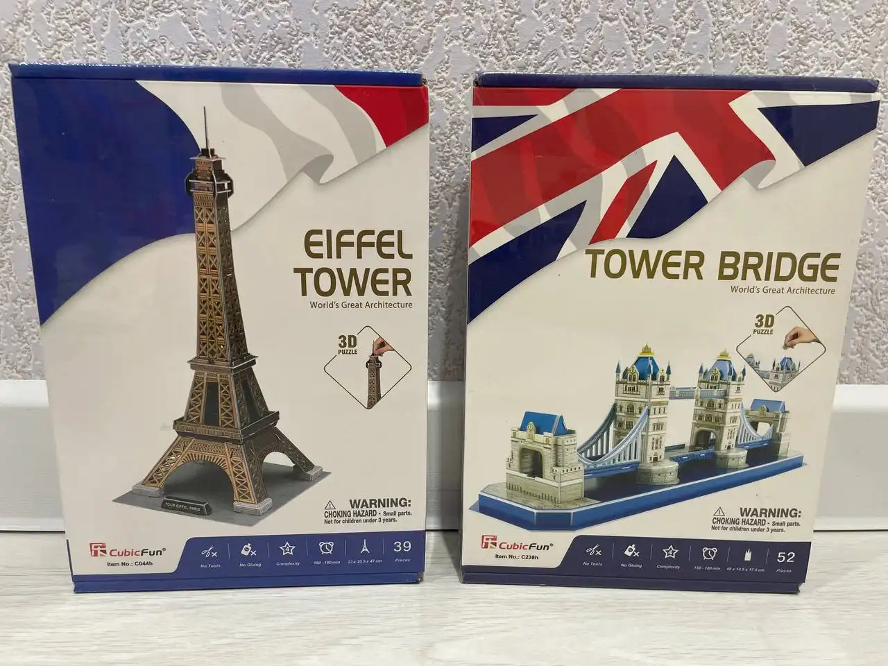 3Д пазлы «Эйфелевая башня» и «Тауэрский мост» CubicFun