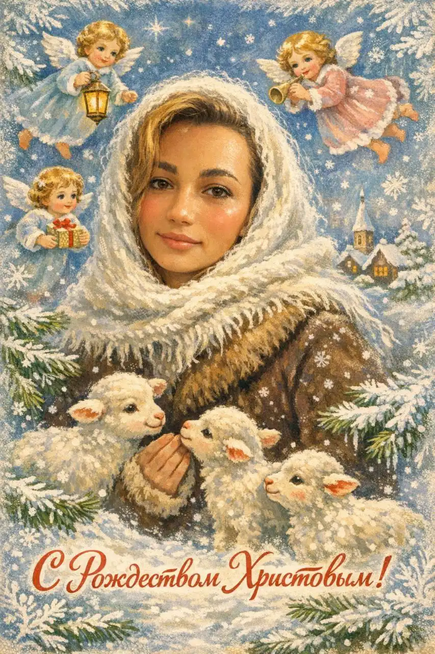 Создание рождественской открытки