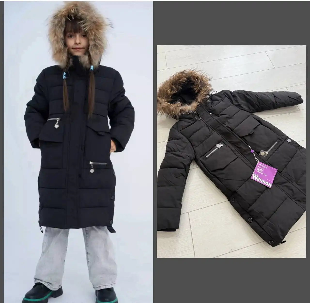 Пуховик для девочки, размер 122-128 - Детская одежда (Одежда) в Ростов-на-Дону