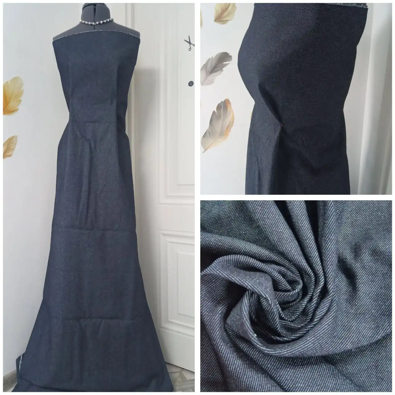 Джинс стрейч джинсово-серый - Ткани и текстиль (Барахолка) в Ростов-на-Дону