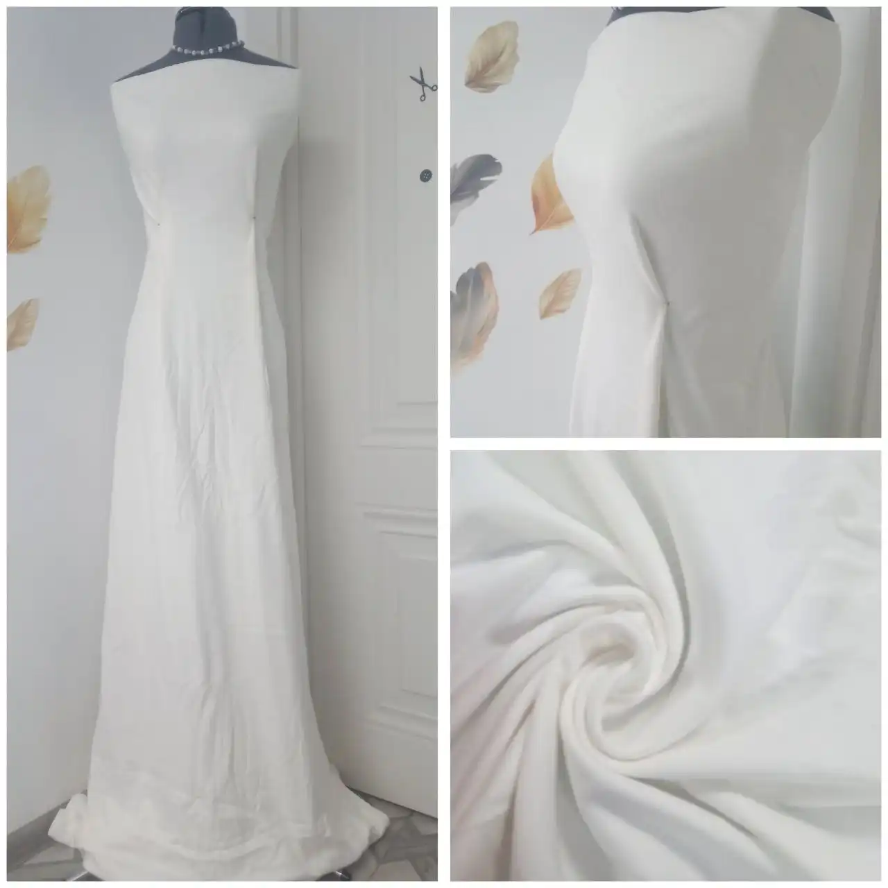 Интерлок молочный шириной 92 см - Ткани (Барахолка) в Пролетарск