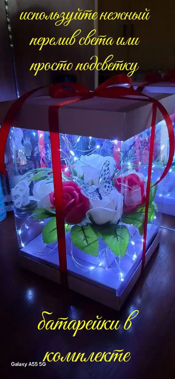 Букеты роз из мыла