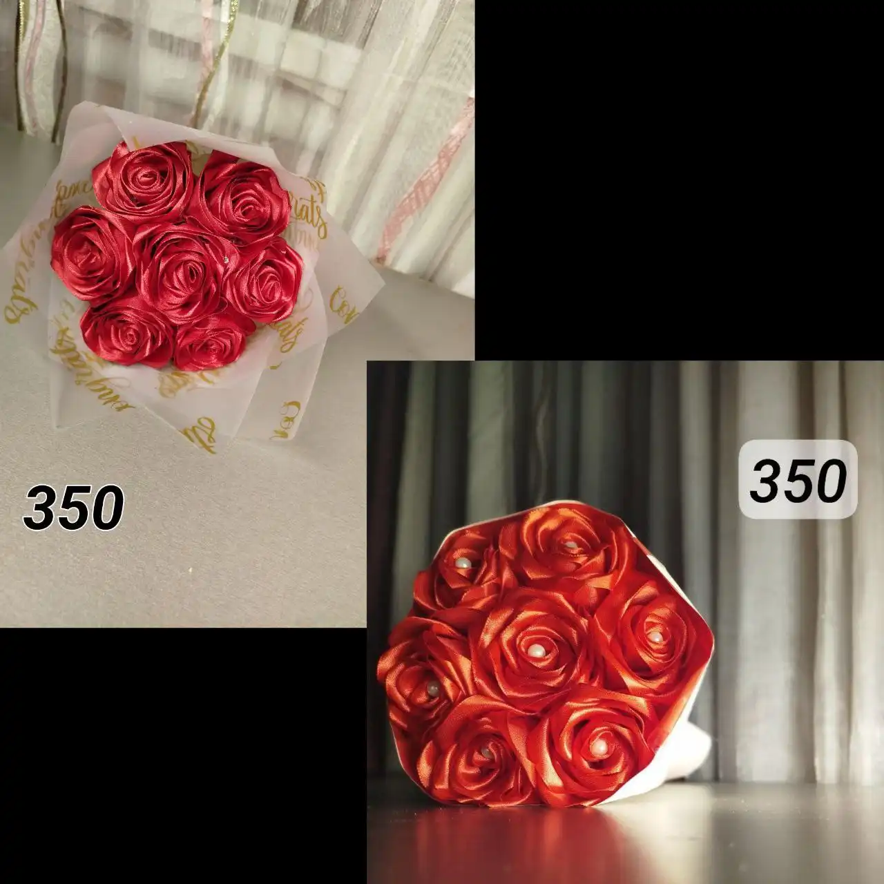 Букеты из лент ручной работы