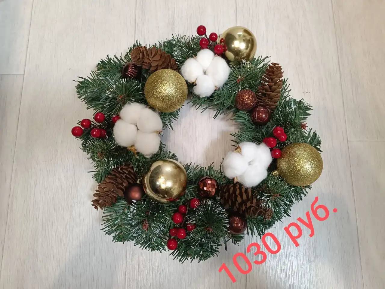 Новогодние венки, подсвечники, ёлки ручной работы