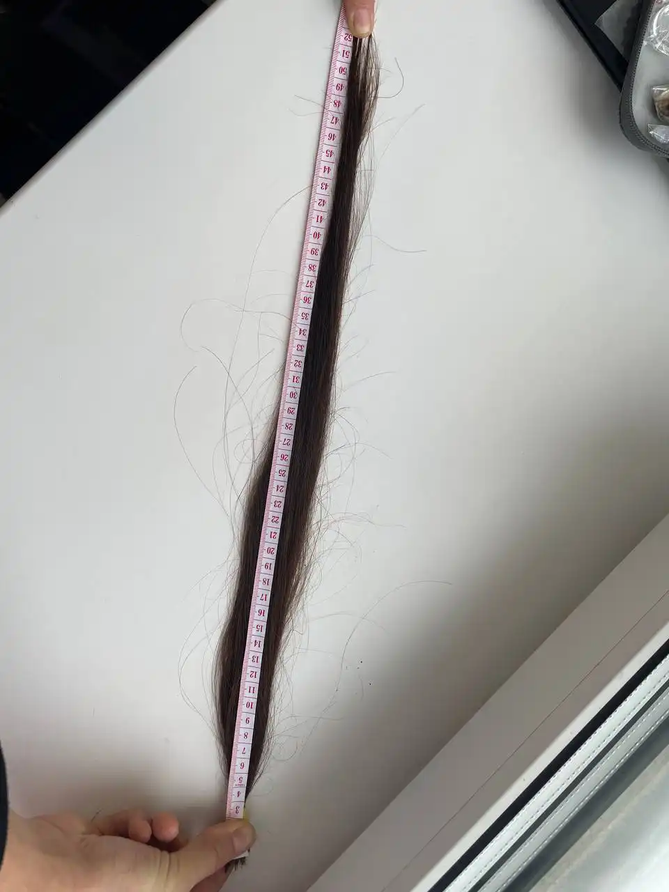 Волосы для наращивания натуральные 50 см коричневые