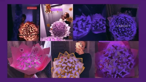 Светящийся букет из бабочек на заказ - частное объявление в Чебоксары