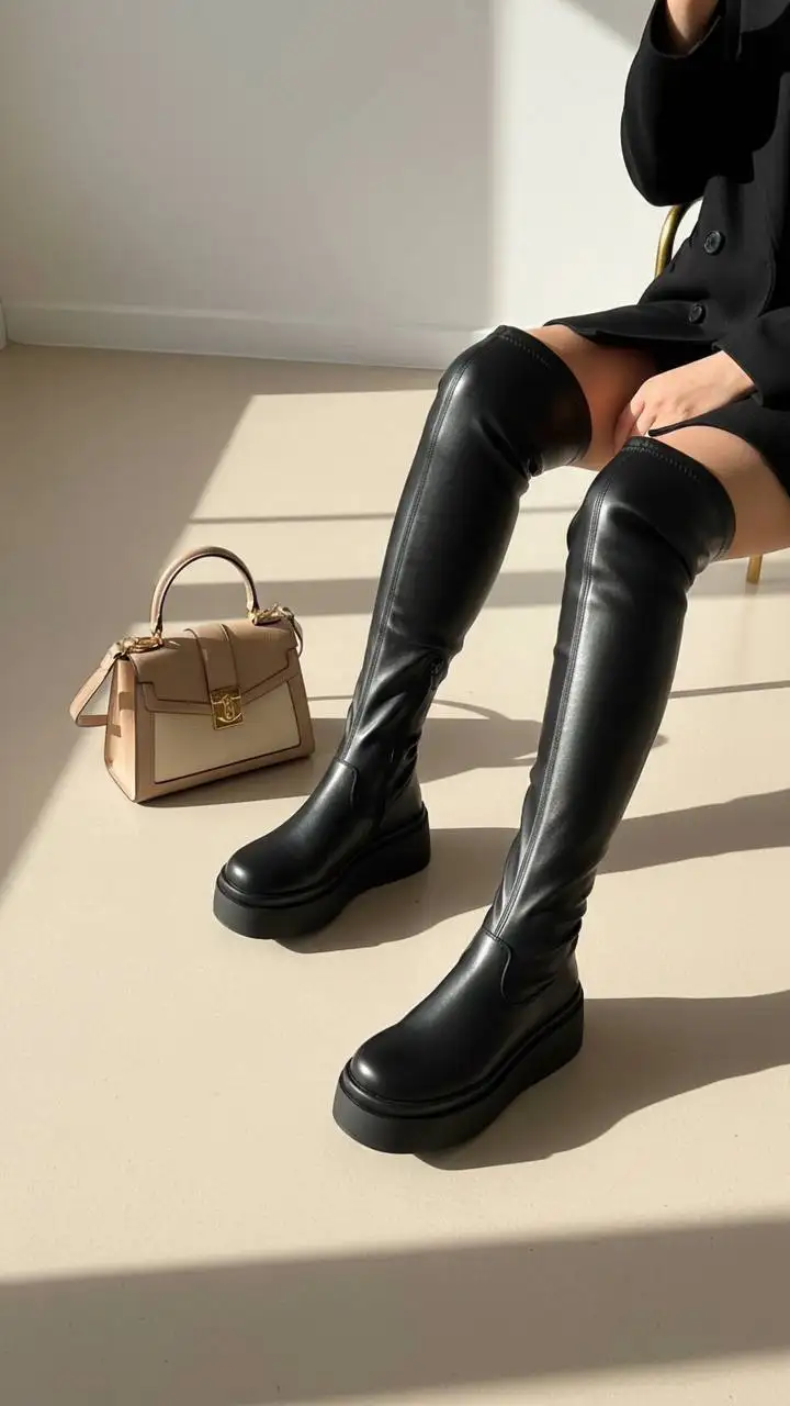 Ботфорты демисезонные свободных размеров - Обувь (Одежда) в Чебоксары