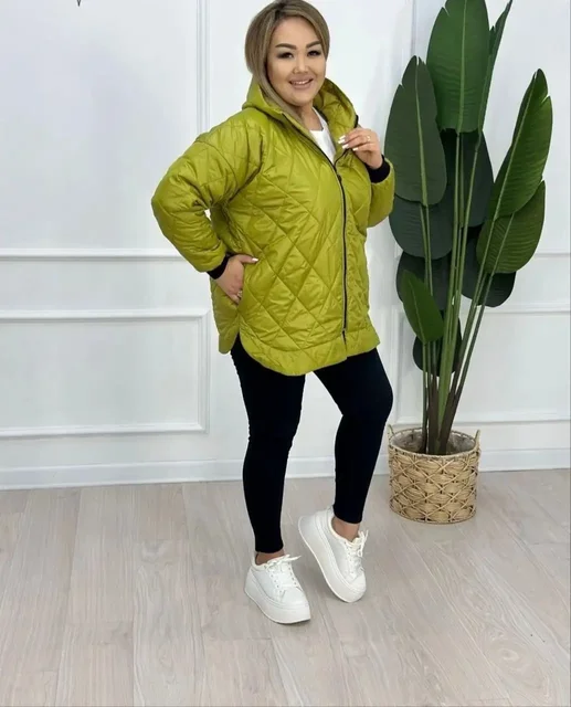 Стильная куртка-пальто оливкового цвета 54 размера - Хайповая одежда в Чебоксары