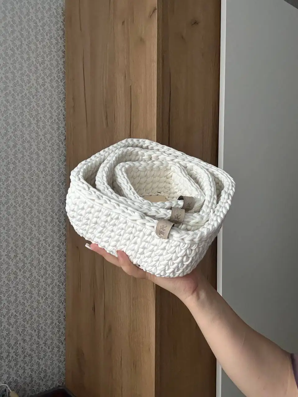 Вязаные корзины из трикотажной пряжи ручной работы - Рукоделие (Барахолка) в Чебоксары