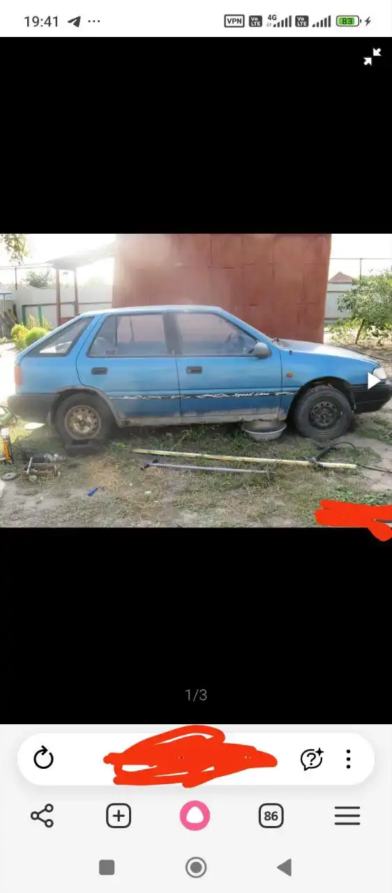 Hyundai Pony 1993 года, не на ходу - Легковые автомобили (Авто) в Елань