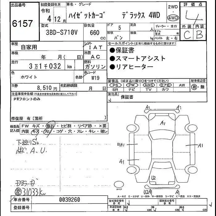 Продажа автомобиля DAIHATSU HAIJET 2022 года из Японии