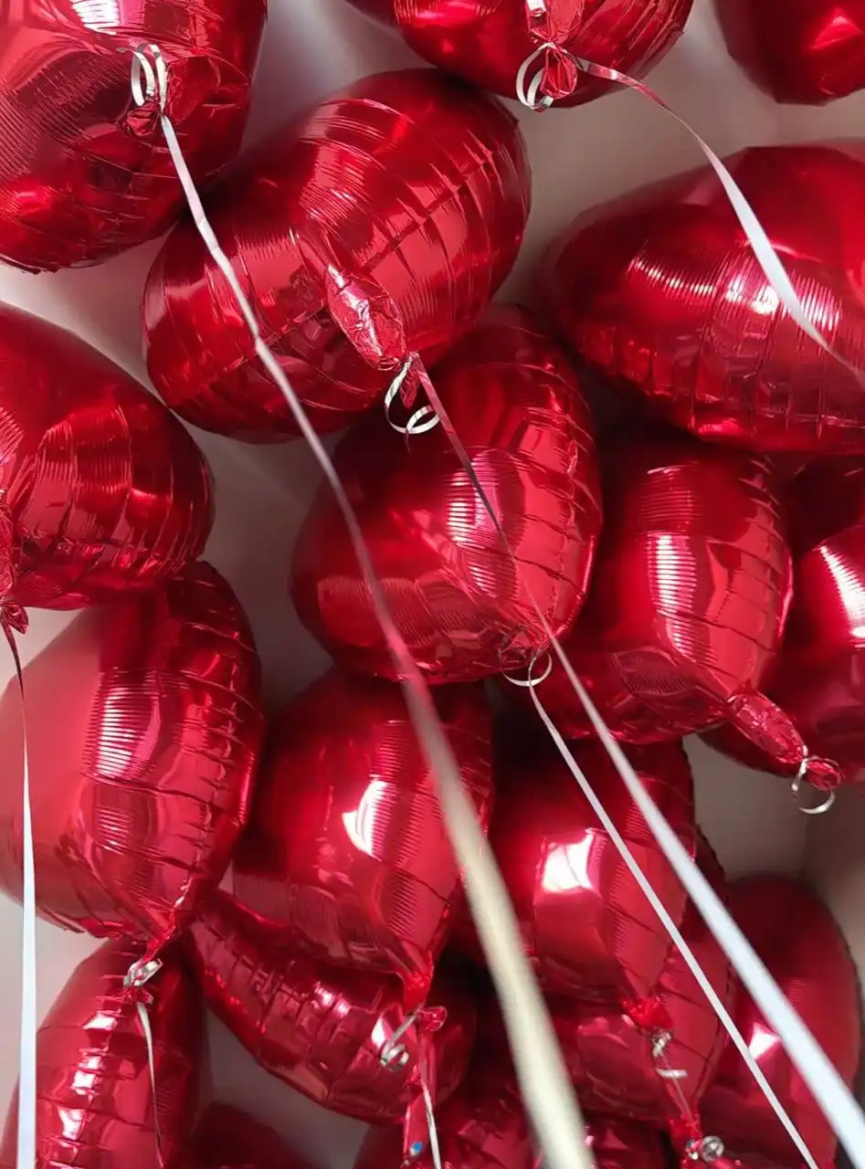 Гелиевые фольгированные сердца 45 см для свадьбы - Оформление мероприятий (Услуги) в Новосибирск