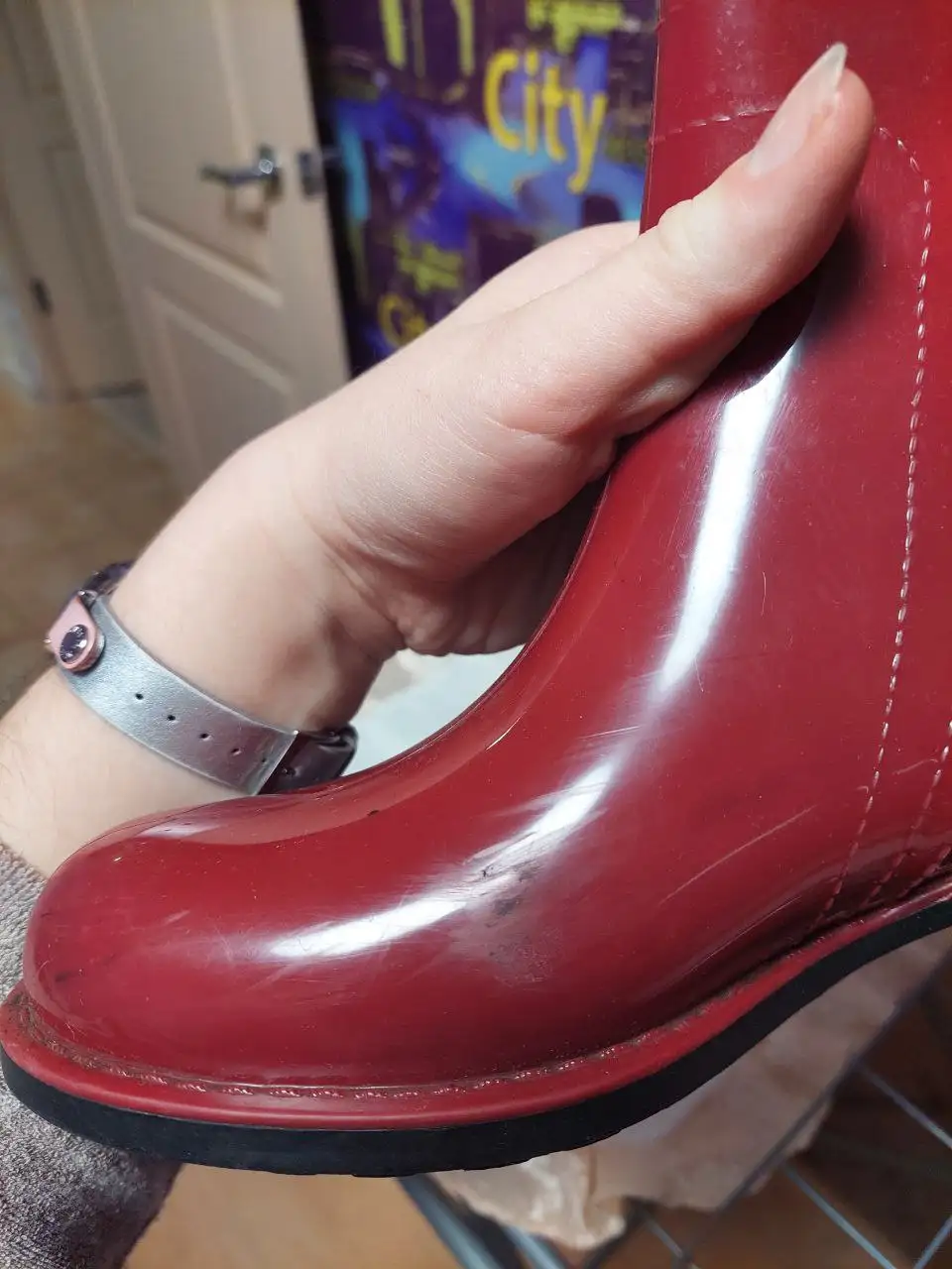 Резиновые сапоги розовые 37й и черные 39й размер - Обувь (Одежда) в Ижевск