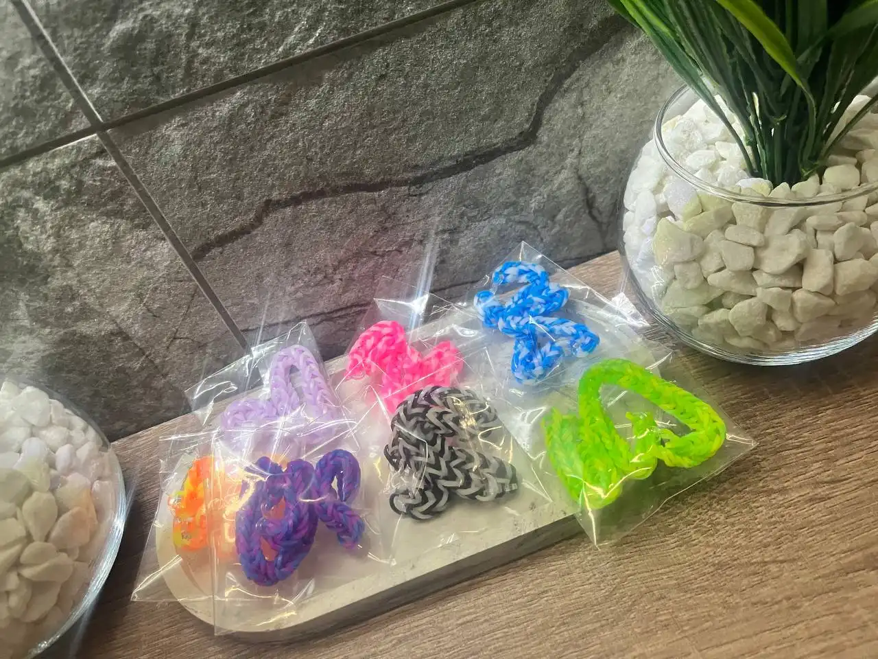 Плетеные браслеты с кольцом в наборе