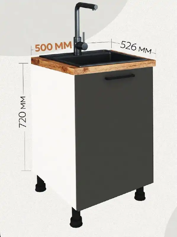 Продам кухонный модуль под мойку 50см графит - Кухонная мебель (Для дома и дачи) в Тюмень