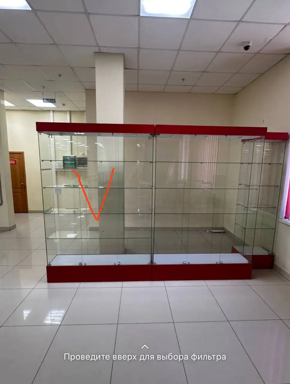 Продажа стеклянной витрины