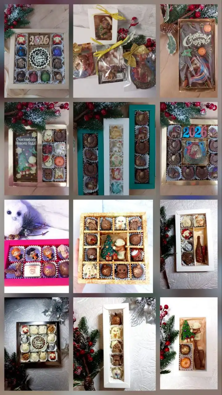 Шоколадные наборы ручной работы к Новому году