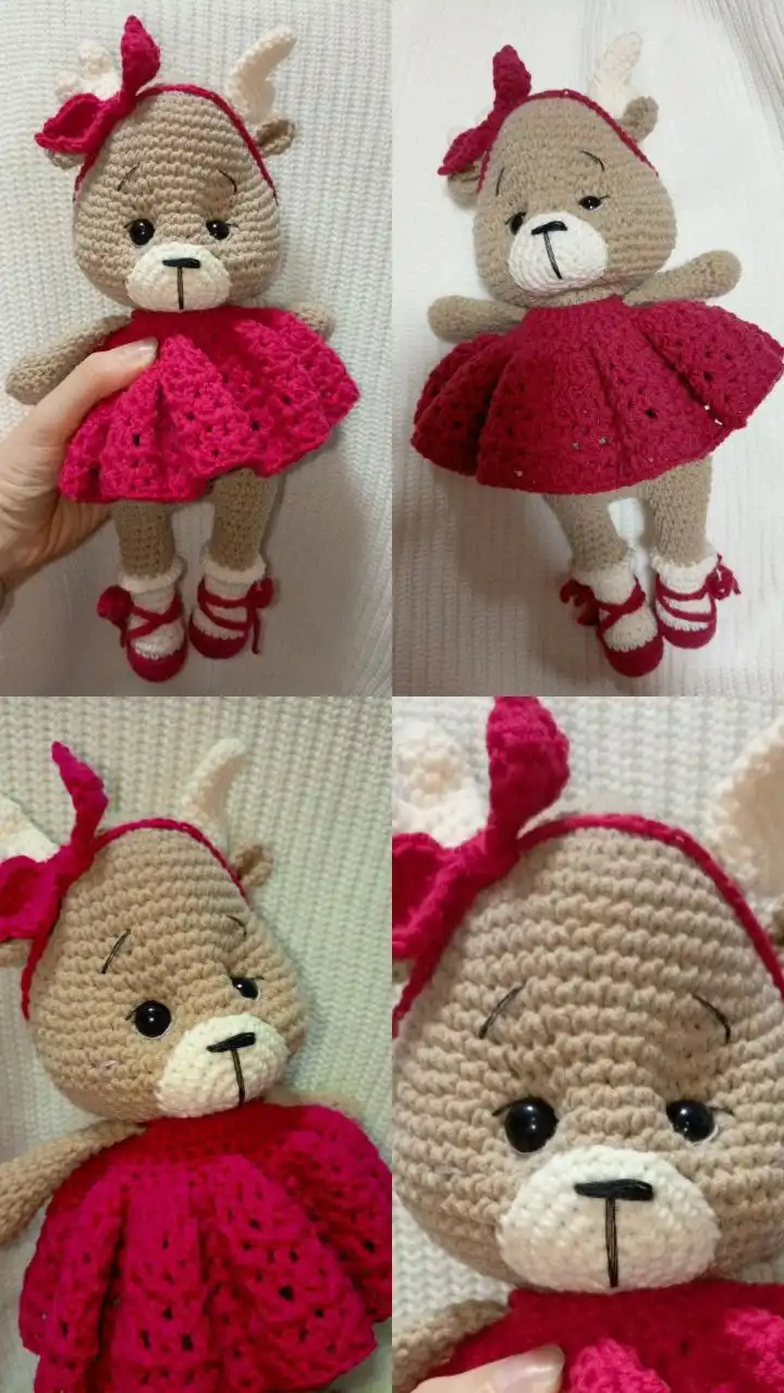 Продам вязаного оленёнка ручной работы