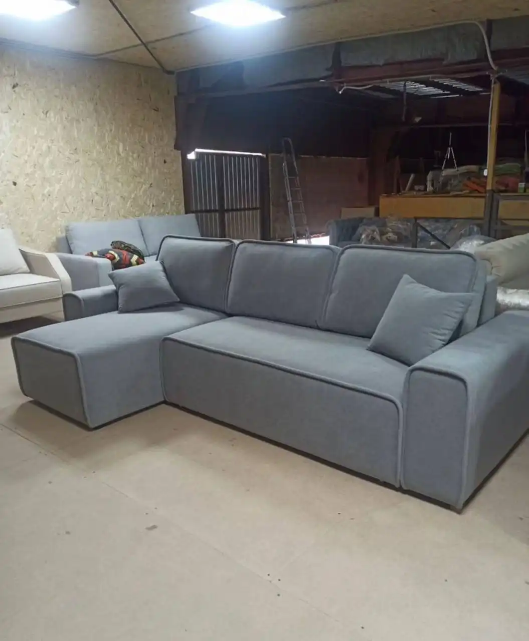 Диван угловой новый микровелюр с ящиком для белья